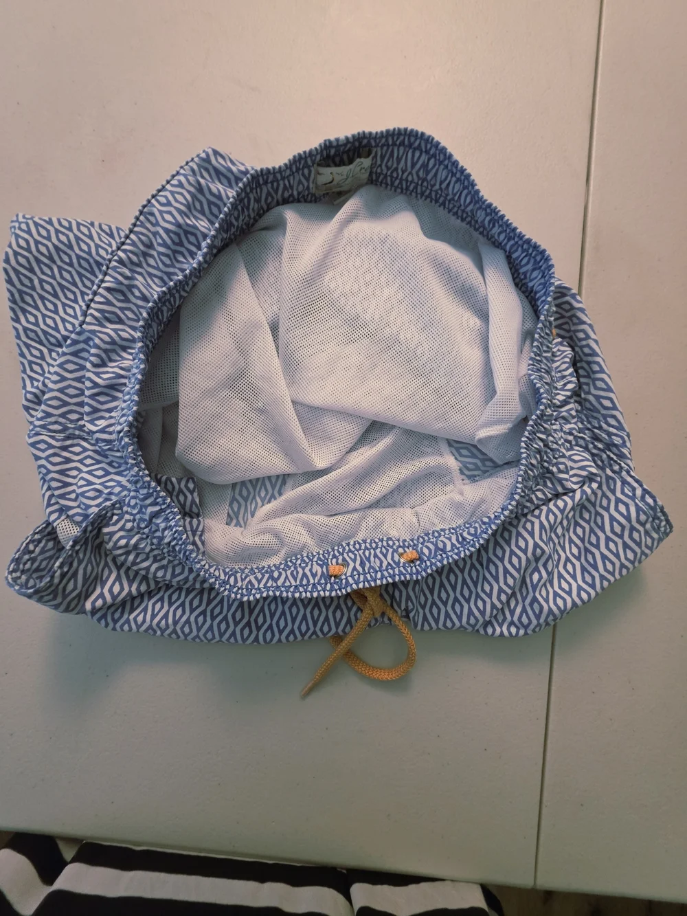 J. Crew Light Blue Patterned Swim Shorts